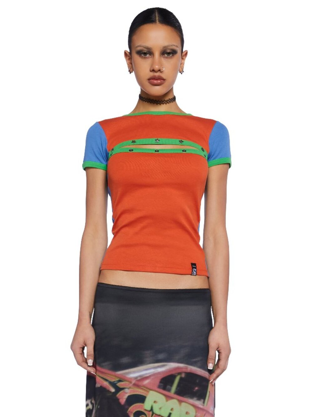 Basic Pleasure Mode Devon Tee + Moto Skirt Set NWT UK 10 Top / UK 6 Skirt